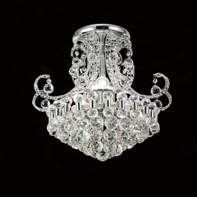 Pearl Crystal Ceiling Lights Diyas Flush Crystal Fittings